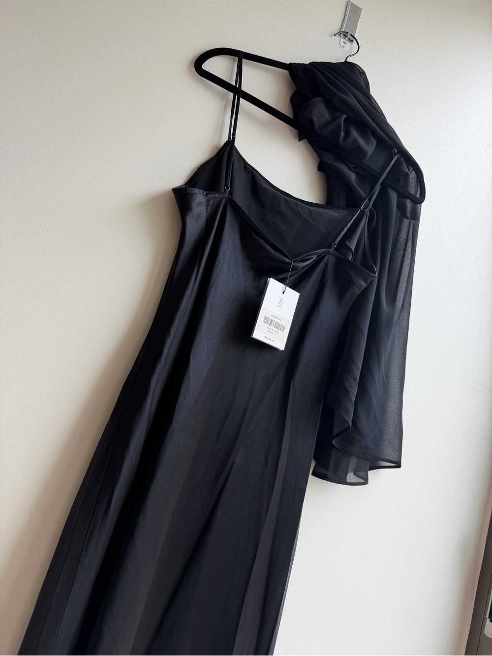 NEW NWT Reformation Lilibeth Silk Dress, Black, sz Large - Picture 8 of 14